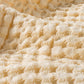Carriediosa 100% Cotton Waffle Weave Blanket 400GSM Breathable Thermal Blankets for Bed Couch Sofa Soft and Cozy Throws for All Season Home Decor, 50"X 60" Light Yellow