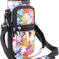 icolor Water Bottle Carrier Bag with Strap 25/32/40 oz Crossbody Bottle Holder with Phone Pocket Sling Sleeve Insulated Neoprene Water Bottle Pouch for Walking Travelling