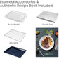 Infrared Heating Air Fryer Toaster Oven, Extra Large Countertop Convection Oven 10-in-1 Combo, 6-Slice Toast, Enamel Baking Pan Easy Clean with Recipe Book, Black Matte Stainless Steel