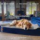 Laifug Orthopedic Memory Foam Extra Large Dog Bed Pillow (50"x36"x10", Gray Blue) Durable Waterproof Lining and Removable Washable Cover and Smart Design