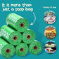 The Original Poop Bags® 38% USDA Biobased Pet Waste Bags, Peanuts Design, Leak-Resistant & Durable, Black/Green (720 Count (Pack of 2))