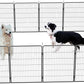 Dog Playpen, Outdoor Dog Fence, 16 Panels, 40" H Dog Pen for Medium/Small Dogs, Heavy Duty Metal Pet Fence with Gate, Portable Dog Fence for RV Camping and Yard (Black)