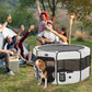 PETSFIT 29" Puppy Playpen with Removable Waterproof Mat & Zippered Roof | RV, Camping, Travel Dog Pen | Indoor/Outdoor Whelping & Cat Observation Space(29.5"x29.5"x16.5"H)