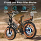 Electric Bike for Adults, 20"x 4" Fat Tire 35MPH Ebike, 1450W Peak Mountain Bike with 48V 20AH Removable 960WH Battery, 80 Miles Max Range Hydraulic/Mechanical Disc Brake 7-Speed Electric Bicycle