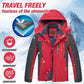 Men's Winter Ski Jacket Warm Waterproof Fleece Liner Snow Coat Hooded Windproof Mountain Raincoat
