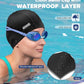 Aegend Fabric Swim Cap, Silicone Waterproof Layer - Breathable Cloth Swimming Cap, Keep Hair Dry with Hight Elasticity for Youth(8-16) Adult, 2 Sizes to Choose