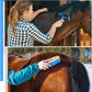 Abbylike 12 Pieces Horse Grooming Kit Racing Festival Tack Room Supplies Horse Brush Sets Equine Care Cleaning Kit Shedding Grooming Massaging Tools(Blue)