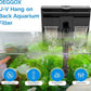 U-V Aquarium Filter for 20-50 Gallon Tank,Hang On Back Aquarium Filter Green Water Cleaning Machine,HOB Filter Ultra-Quiet Powerful Pump 170GPH for Fish Turtle Tank with Surface Skimmer