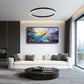 Framed Large Sea Turtle Wall Art for Living Room, Oversized Ocean Turtle Wall Decor Seascape Underwater Marine Life Canvas Painting Home Decoration for Living Room Bedroom Office 60"x30"
