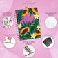 PLANBERRY Food Journal Premium – Nutrition Planner – Diet & Calorie Tracker – Meal & Exercise Diary – Weight Loss Journal (Papaya Garden)