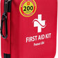 Protect Life Survival First Aid Kit for Home/Business, Camping Survival Kits | Mini Travel First Aid Kit | Camping Equipment | Small Kits for Car | Outdoor Emergency Survivals Pack - 200pcs