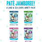 Weruva B.F.F. Play - Best Feline Friend Paté Lovers, Aw Yeah!, Paté Jamboree! Variety Pack, 3oz Pouch (Pack of 12)
