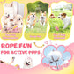 KIPRITII 25-Pack Pink Dreamy Dog Toy Set for Small Female Puppies - Includes Sweet Rope Toys, Chew Toys, Cute No-Stuffing Squeaky Dog Toy for Boredom and Teething