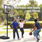 Portable Basketball Hoop Outdoor, 4.8-10FT Height Adjustable Basketball Hoop Goal System with 44-48 Inch Impact Backboard and Portable Wheels for Adults