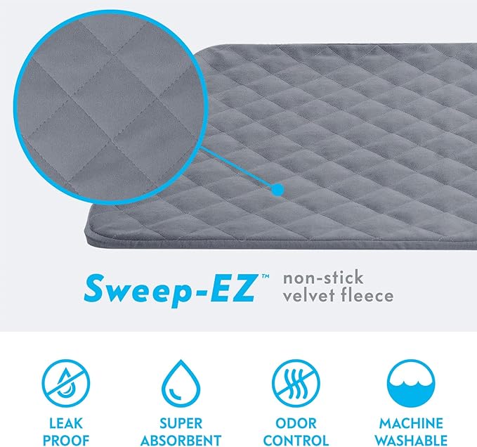 Paw Inspired Fitted Fleece Cage Liner Set for Ferret Nation, Critter Nation Single Unit (Bottom Pan Liner, Ramp Cover, Shelf Liner) for Ferrets, Rats, Chinchillas, Hedgehogs, Small Animals (Gray)