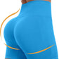 CHRLEISURE Women's 4 Packs Workout Gym Shorts, High Waisted Butt Lifting Scrunch Butt Seamless Booty Shorts