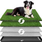 Dog Grass Large Potty Patch, Dog Litter Boxes Artificial Grass Bathroom Turf for Pet Training, Washable Puppy Pee Pad, Perfect Indoor/Outdoor Portable Potty Pet Loo