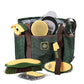 9PCS Horse Grooming Kit Curry Comb Sweat Scraper Horse Bathing Supplies Grooming Tools with Storage Bag Pasture Glow