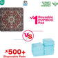 Washable Pee Pads for Dogs - Super Absorbent Reusable Puppy Training Pads - 100% Waterproof, Leak-Proof & Non-Slip Whelping Pads for Pet Housebreaking