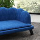 PawHut Velvet Large Dog Couch with Foam Cushion, Soft and Cute Bed with Pearl Design, Sofa for Big and Medium Dogs, Dark Blue