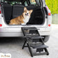 Dog Steps for Bed & Couch 2-in-1 Dog Stairs/Ramp - Height Adjustable Dog Ramp for Couch 7” - 20” - Pet Stairs, Dog Stairs for Small Dogs - Easy to Move Pet Steps with Landing Platform, Black
