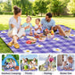 Extra Large Picnic Blanket Waterproof,80"x 80"Foldable Machine Washable Beach Blanket,Outdoor Blanket for 6-8 Adults,Suitable for Indoor Crawling,Park Beach,Camping,Hiking,Family Travel(Purple)
