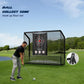 Golf Cage Practice Hitting Net,10x7ft Heavy Steel Frame with 2 Net Side Barriers,for Backyard Driving Chipping Swing Training, Home Range for Indoor& Outdoor.