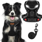 MIDOG No-Pull Dog Harness | Adjustable & Reflective Pet Harness Leash Set for Small Medium Large Dogs Walking, Training| No Choke, Front Clip, Soft Padded Vest with Easy Control Handle - Black, XL