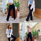 baleaf Women's V Crossover Flare Leggings with Pockets Yoga Pants High Waist Casual Workout Gym Bell Bottom Leggings