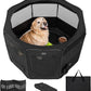 PETSFIT 45.5" Dog Playpen Indoor/Outdoor-Jump-Proof 28.5" Height with Removable Waterproof Mat & Zippered Roof | RV, Camping, Travel Dog Pen | Whelping & Cat Observation Space(45.5"L x 45.5"W x 28.5H)