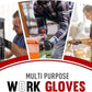 HANDLANDY Fingerless Work Gloves for Men, Padded Half Finger Tactical Mechanics Gloves, Utility Trucker Driver Gloves (Black, Medium (Pack of 1))