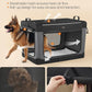 Feandrea Collapsible Dog Crate, 42-Inch Portable Dog Travel Crate for Large Dogs, Oxford Fabric Pet Carrier with 4 Mesh Doors, Handles, Storage Pocket, Water Bottle Holder, Ink Black UPDC021B01