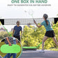 FBSPORT Badminton Set, Badminton Sets for Backyards, Portable Badminton Net Set with 2 Badminton Rackets 2 Shuttlecocks,10x5ft Net, Storage Base, Easy Setup for Backyard Combo Complete Badminton Set