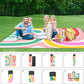 ADecor Picnic Blankets, 79" x 79" Large Beach Blanket Waterproof Sandproof, Foldable Lightweight Portable Picnic Mat Beach Vacation Essentials for Park, Camping, Hiking, Travel, Grass Lawn