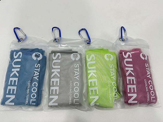 Sukkeen Cooling Towel (40"x12"), Soft Breathable Chilly Microfiber Towel for Yoga, Sports & More Activities