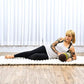 Leewadee Small Yoga Bolster – Shape-Retaining Cervical Neck Roll, Tube Pillow for Comfortable Reading, Kapok Filling, 22 x 6 x 6 inches