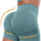 CHRLEISURE Women's 4 Packs Workout Gym Shorts, High Waisted Butt Lifting Scrunch Butt Seamless Booty Shorts