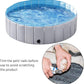 Yaheetech Dog Pet Bath Pool Foldable Hard Plastic Doggie Duck Swimming Pool Collapsible PVC Outdoor Bathing Tub Dog Pools for Large Small Dogs-47 x 11.8 inch,L,Grey