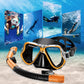 Greatever Dry Snorkel Set,Panoramic Wide View,Anti-Fog Scuba Diving Mask,Professional Snorkeling Gear