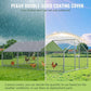 Large Metal Chicken Coop, 10x20x6.5FT Chicken Runs for Yard with Cover