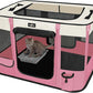 Foldable Pet Kitten Playpen, Upgrade Waterproof Portable Cat Dog Playpen Kennel Tent for Dog Cat, Removable Shade Cover with Free Carrying Case, Indoor Outdoor Use for Small Pet, Pink