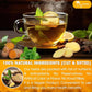 TOG999, 12oz/200 cups Anti-Inflammaheb Loose Leaf Tea | 100% Natural Blend of Ginger, Turmeric, Peppermint, Black Pepper & Cinnamon | Caffeine-Free, Sugar-Free, Gluten-Free, Vegan, Handcrafted