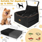 Dog Car Seat for Medium/Large Dogs, Washable Dog Booster Seat Under 60 lbs or 2 Small Dogs, Multi-Functional Pet Car Seat with Thick Cushion, 2 Safety Leashes (Black)