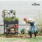 Metal Raised Garden Bed with Trellis, Elevated Planter Box with Legs for Outdoor Patio, Iron Standing Garden Box for Vegetables, Herbs, Flowers, Climbing Plants