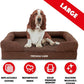 The Dog’s Bed, Large Brown Plush 36x27, Memory Foam, Pain Relief: Arthritis, Hip & Elbow Dysplasia, Post Surgery, Lameness, Supportive, Calming, Waterproof Washable Cover, Veterinary Approved