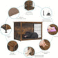 DWANTON Dog Crate Furniture with Cushion, Wooden Kennel Table with Double Doors, Indoor Dog House, Large Size, 38.5" L, Rustic Brown