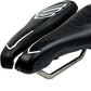 SRT Super Short Noseless Pain-Free Adjustable Bicycle Saddle Black with Titanium Rails Custom Fit Comfort, one Size