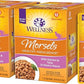Wellness Healthly Indulgence Morsels Adult Wet Cat Food, Natural, Protein-Rich, Grain Free, 3 Ounce Pouch, 24 Pack, (Salmon & Tuna)