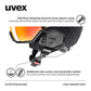 uvex Wanted Visor ski Helmet for Women & Men - Adjustable Helmet with Integrated Visor