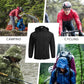 COOFANDY Men's Packable Rain Jacket Lightweight Waterproof Raincoat with Hood Travel Hiking Golf Windbreaker